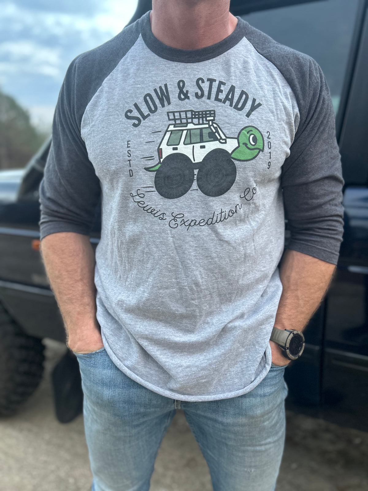 3/4 sleeve Slow and Steady shirt